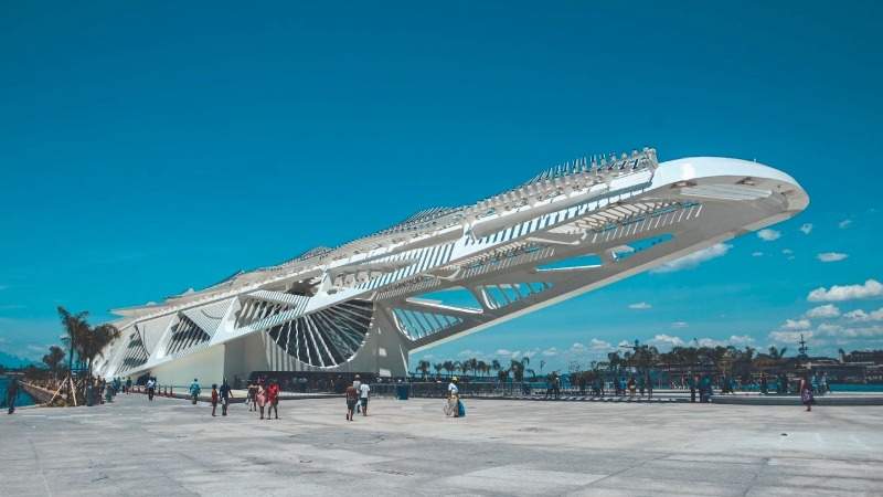 Museum van Morgen ontworpen door Calatrava aan de haven van Rio