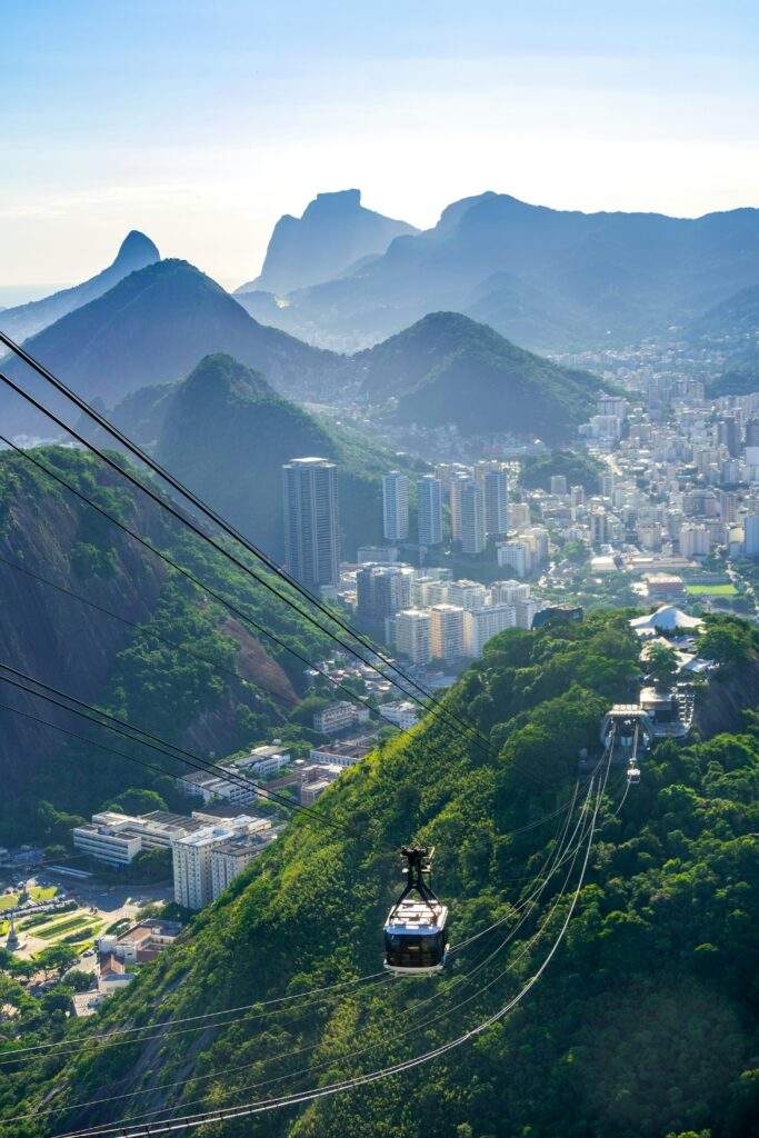 Kabelbaan naar de Suikerbroodberg in Rio de Janeiro met mooie vergezichten